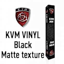 Черная матовая текстурная виниловая пленка KVM VINYL Black Matte texture 1,52